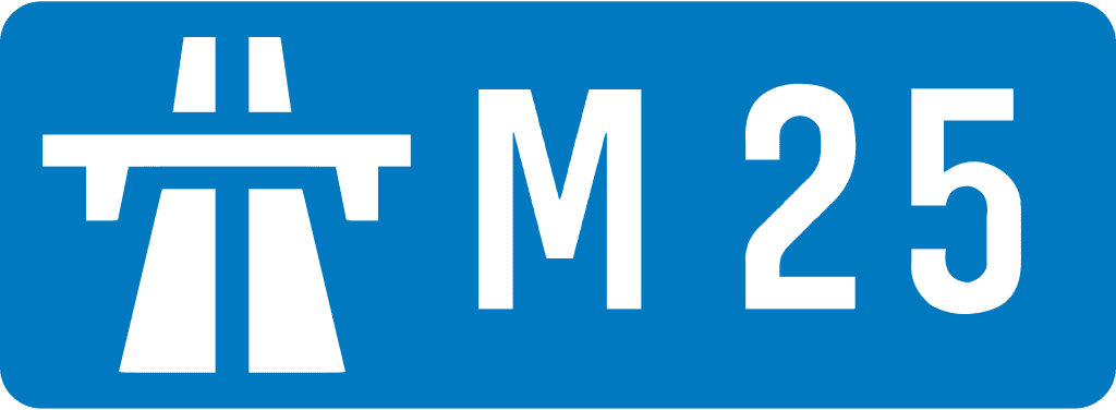 M25 Road Sign