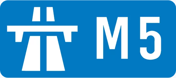 M5 Road Sign