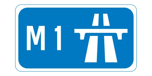 M1 Road Sign