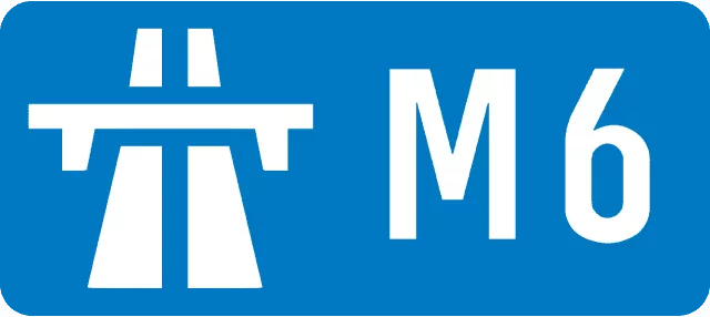 M6 Road Sign